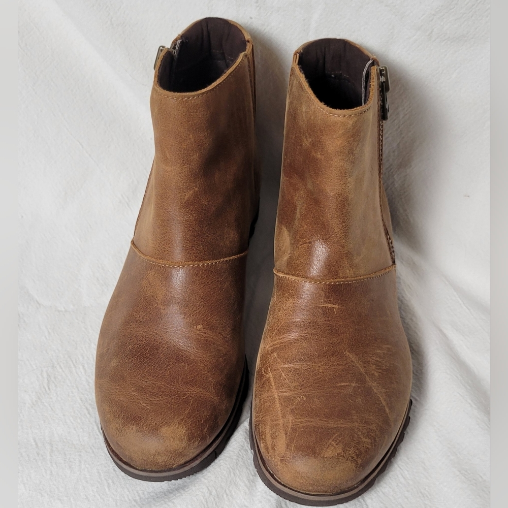 Brown Leather Ankle Boots